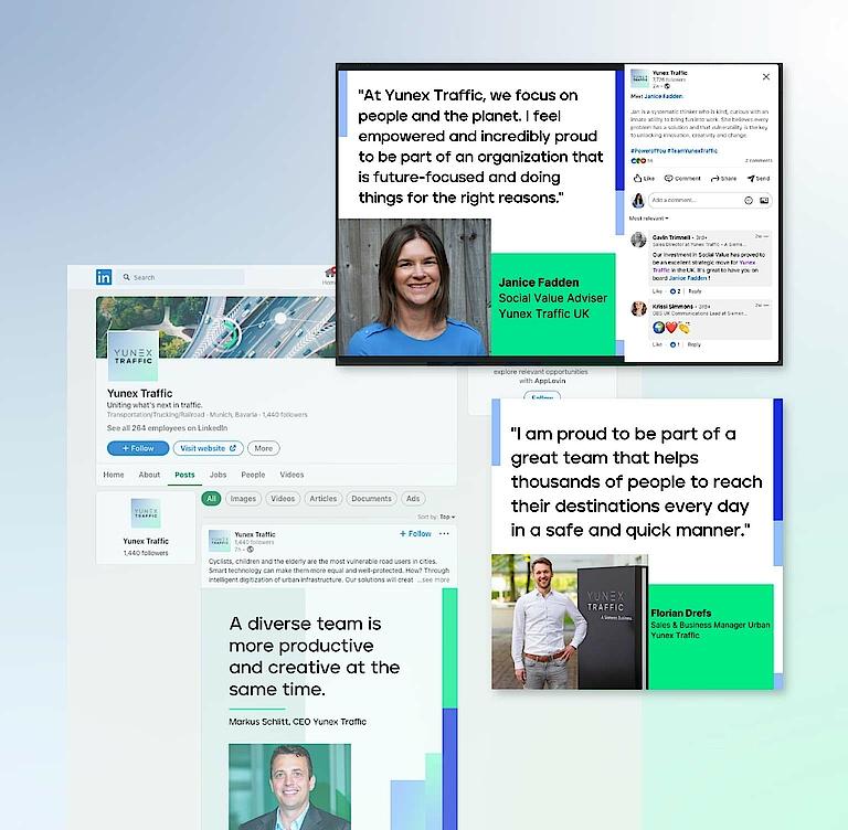 Collage assets for social media campaign "Power of You" by Yunex Traffic