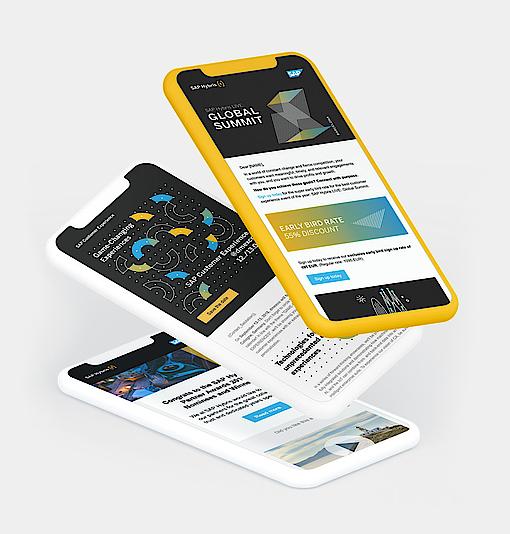 Von der B2B Agentur SNK umgesetzte responsive Layouts für SAP Hybris.